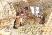 Carl Larsson In the Carpenter Shop USA oil painting artist